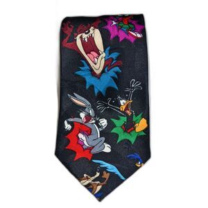 Looney Tunes Mania Necktie Black Multi-Color